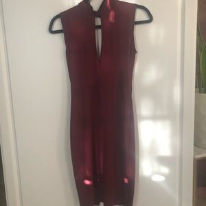 Burgundy dress